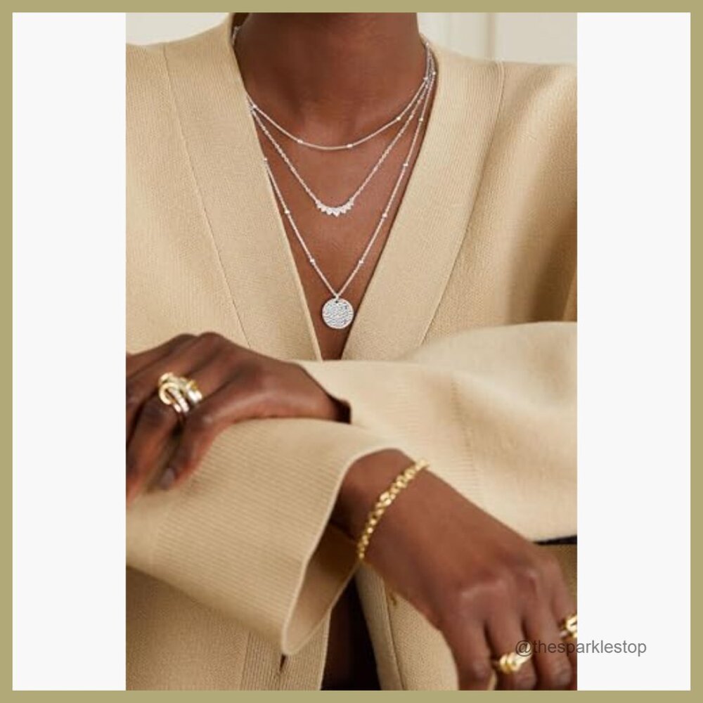 Gold Plated Layered Necklaces Set, Stackable Chok… - image 4